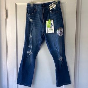D. Jeans High Waisted Straight Leg Ankle Recycled Vintage Denim Jeans